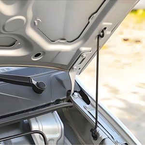 wire form used as Hood strut
